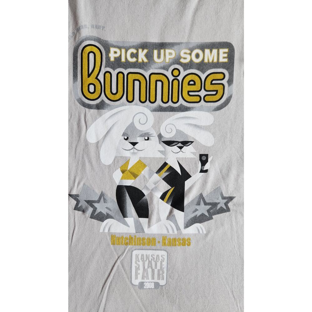 Mens Large 2008 Kansas State Fair Pick Up Some Bunnies shirt